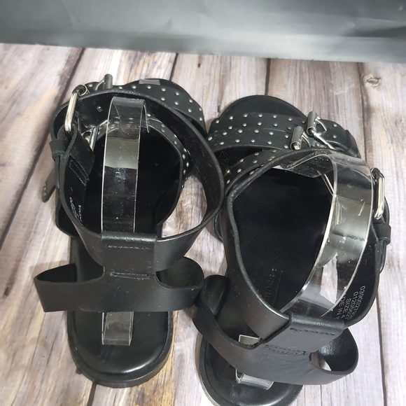 ASOS Woman's Size 4 Fonzy Leather Studded Gladiator Sandals - Picture 5 of 6